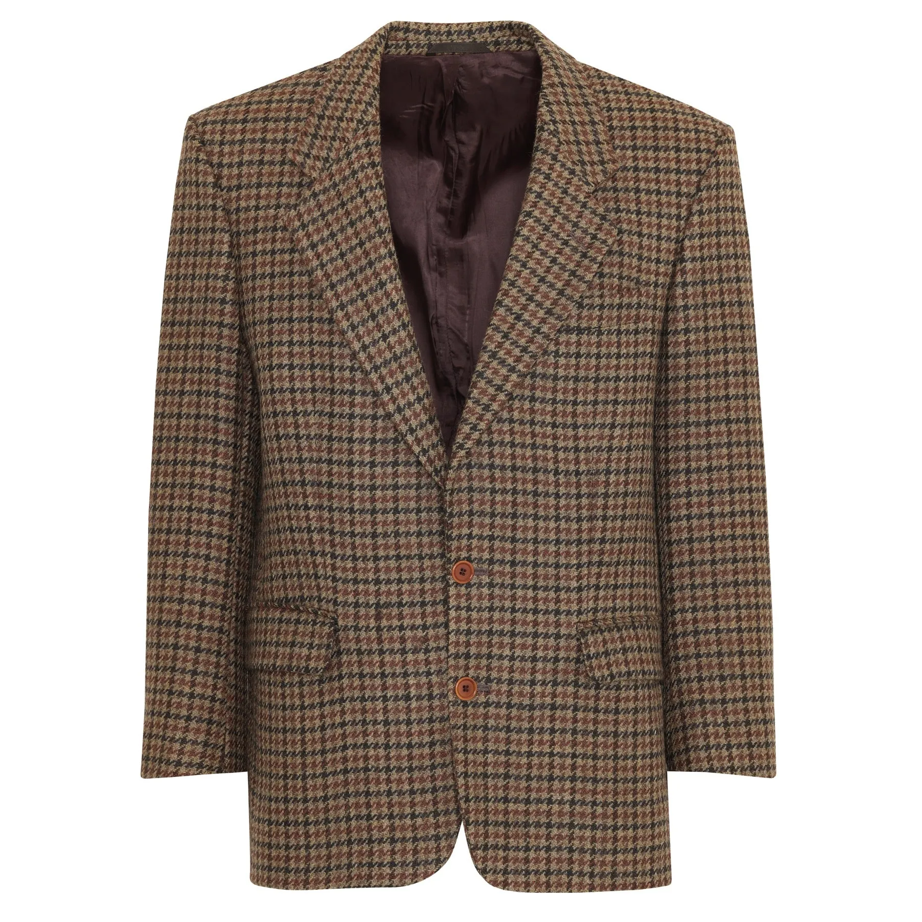80s, Woolmark, Rough-Spun Houndstooth Tweed