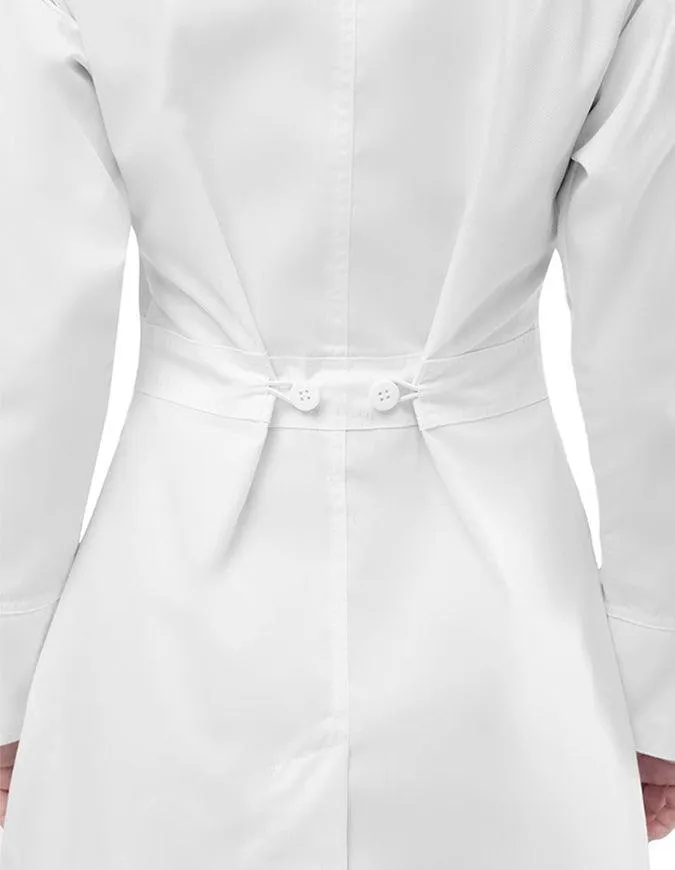 Adar 32 Inches Women's Multi Layered Pockets White Lab Coat