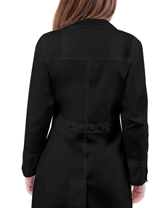 Adar 32 Inches Women's Multi Layered Pockets White Lab Coat