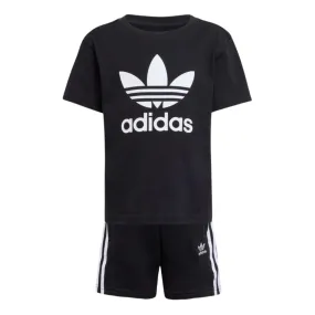 adidas Childrens Adicolor Trefoil Short Tee Set - Black