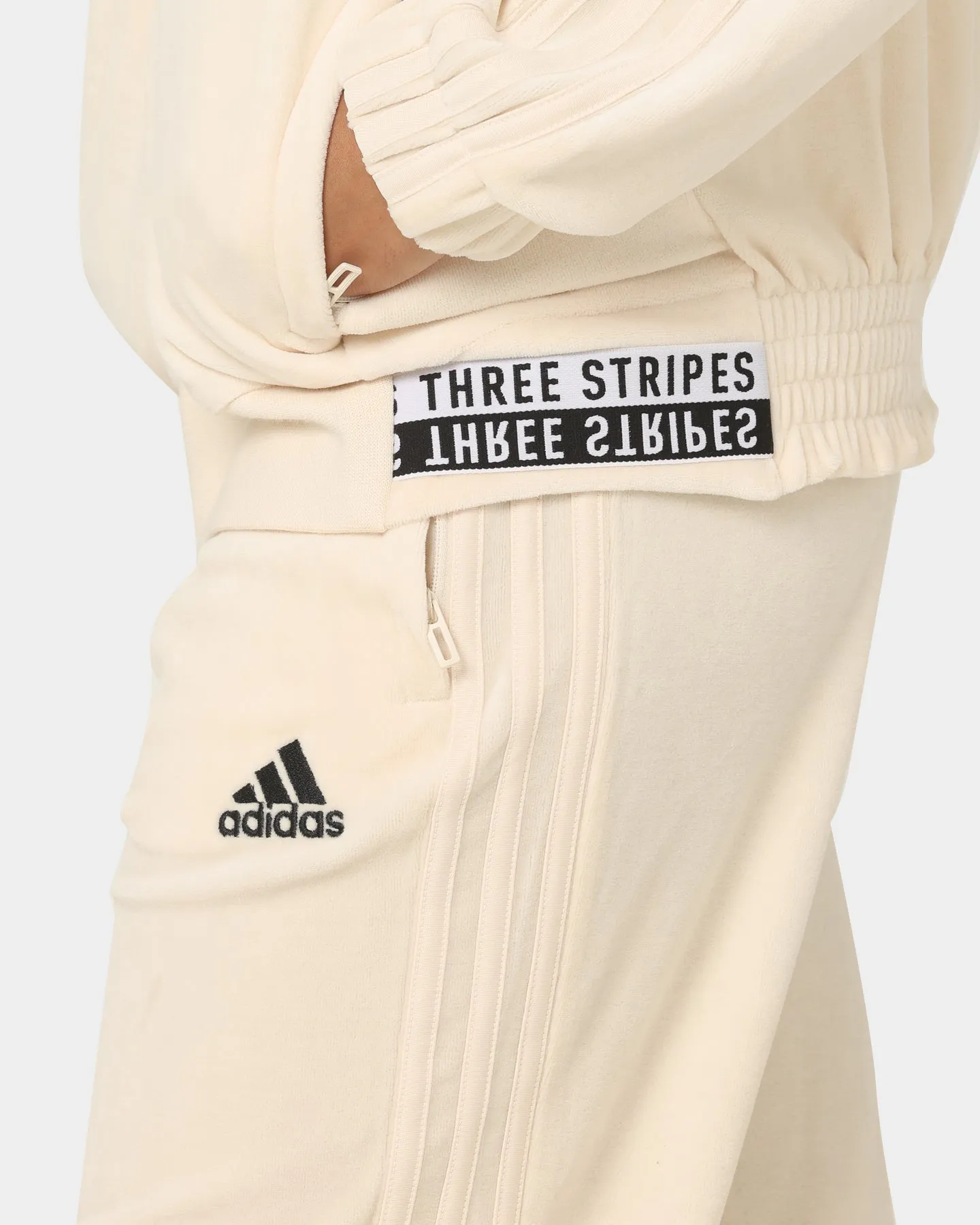 Adidas Women's Velour Jacket Wonder White