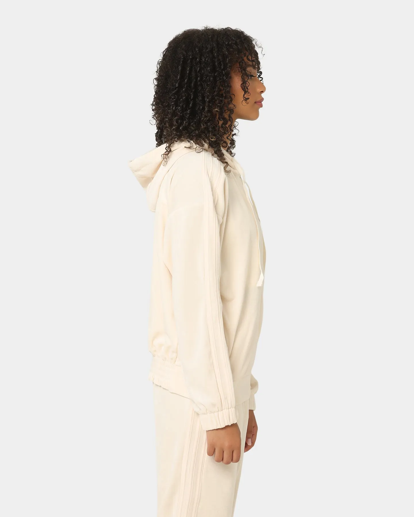 Adidas Women's Velour Jacket Wonder White