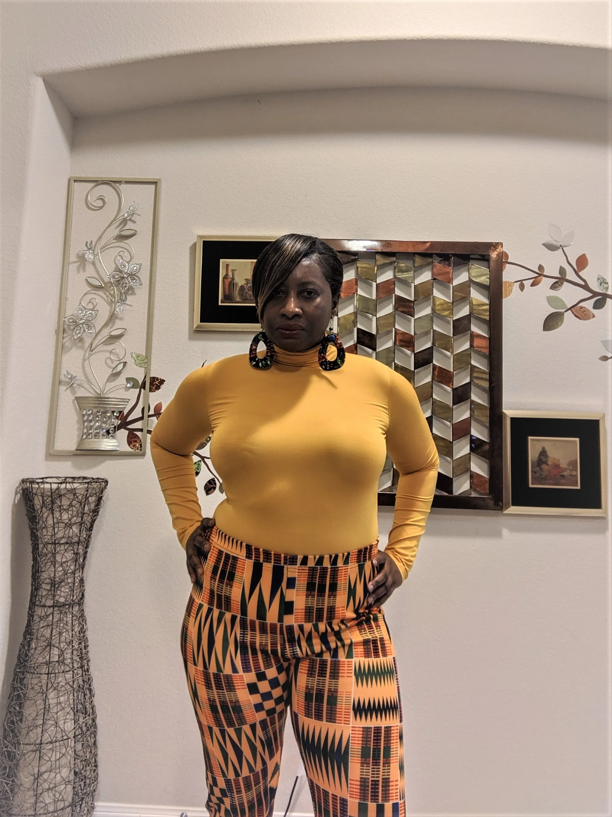 African Style: African print jeggings