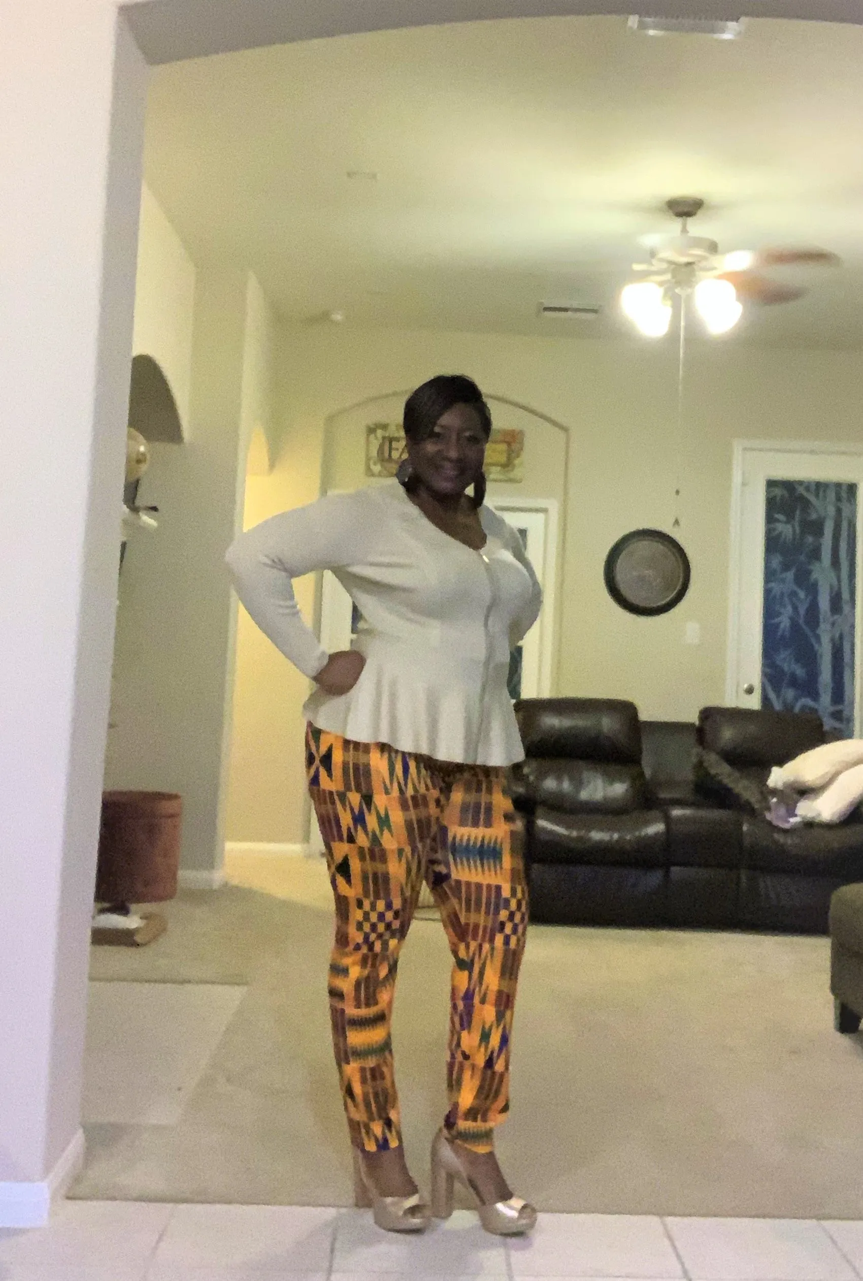 African Style: African print jeggings