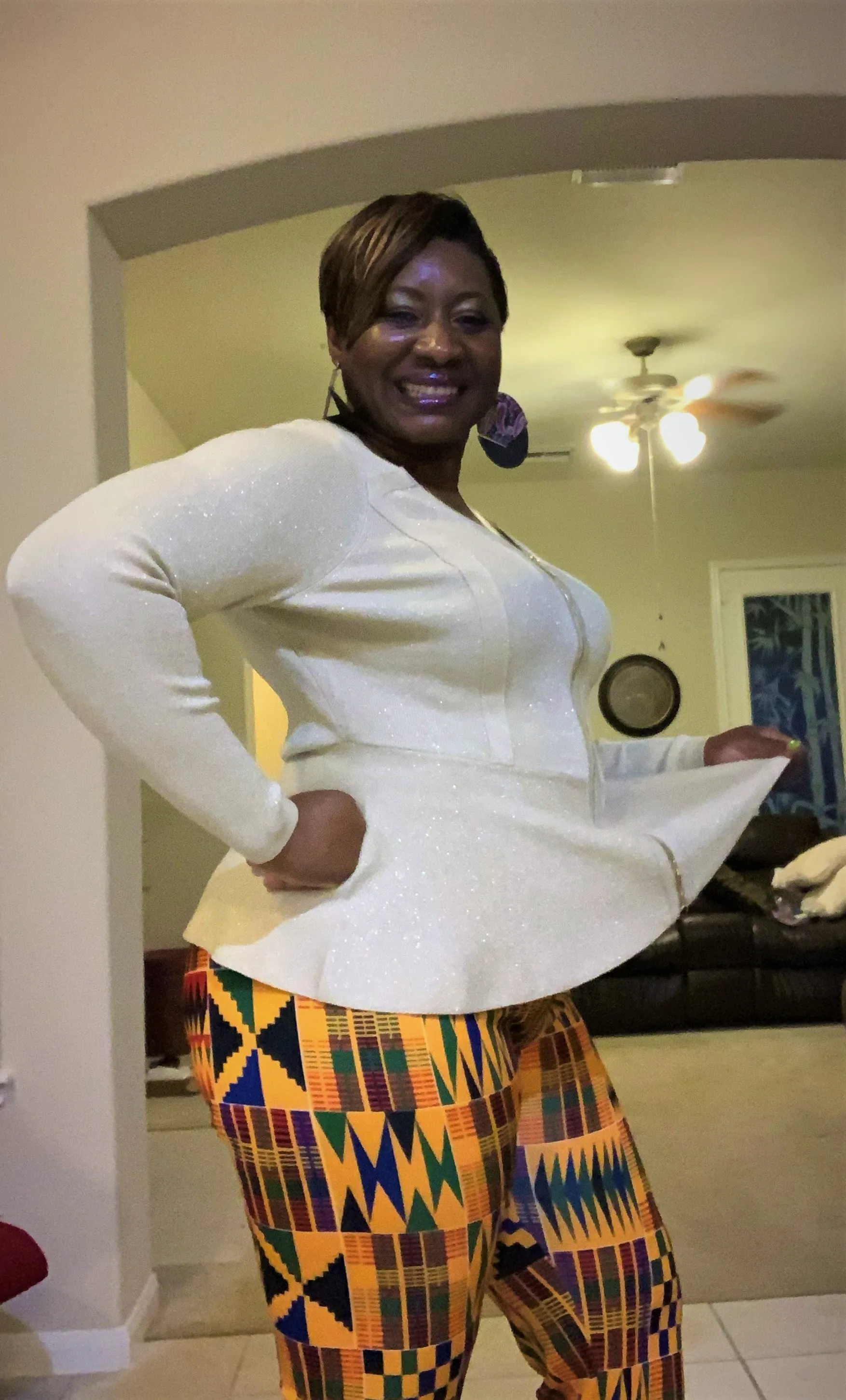 African Style: African print jeggings