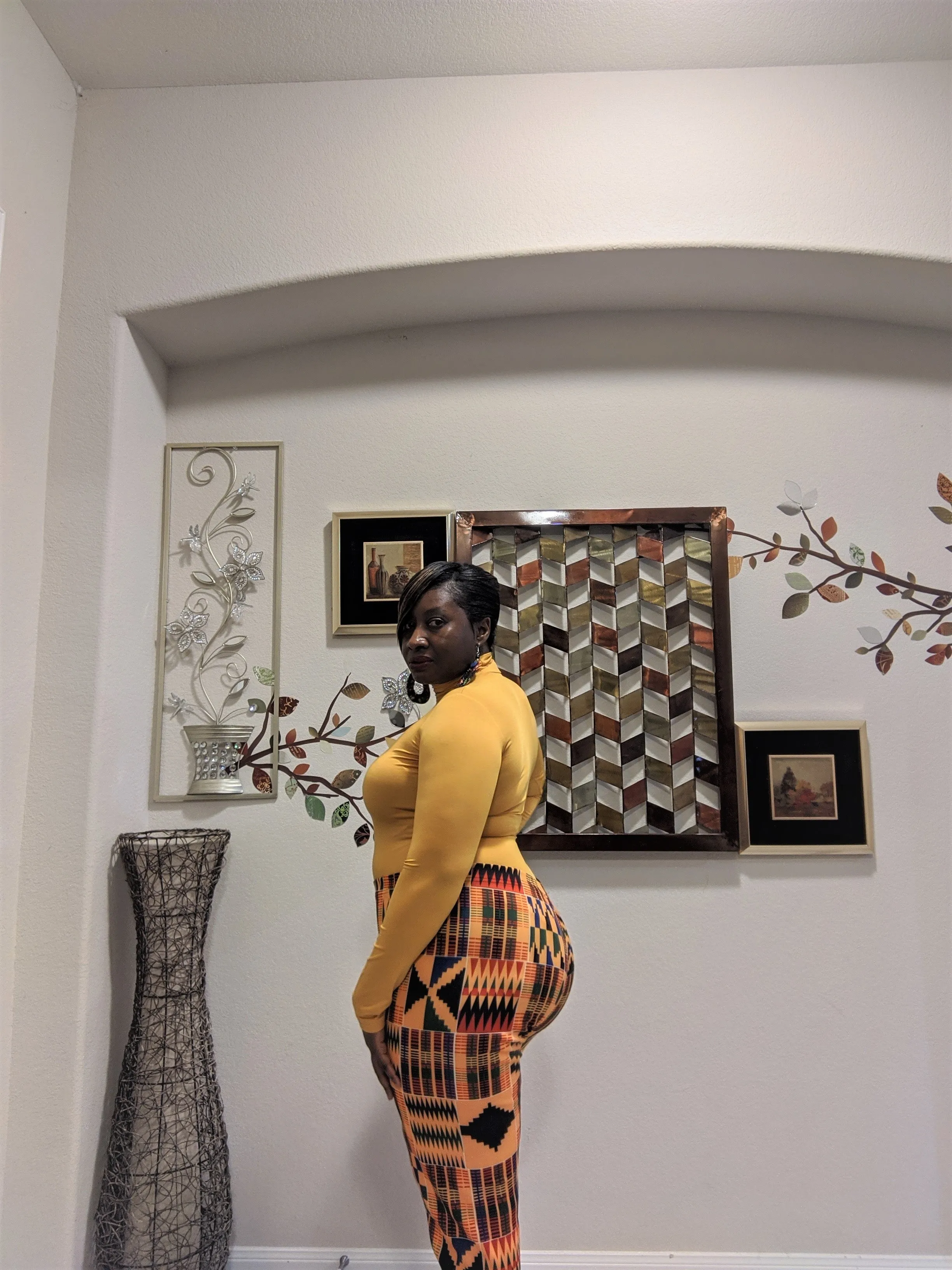 African Style: African print jeggings