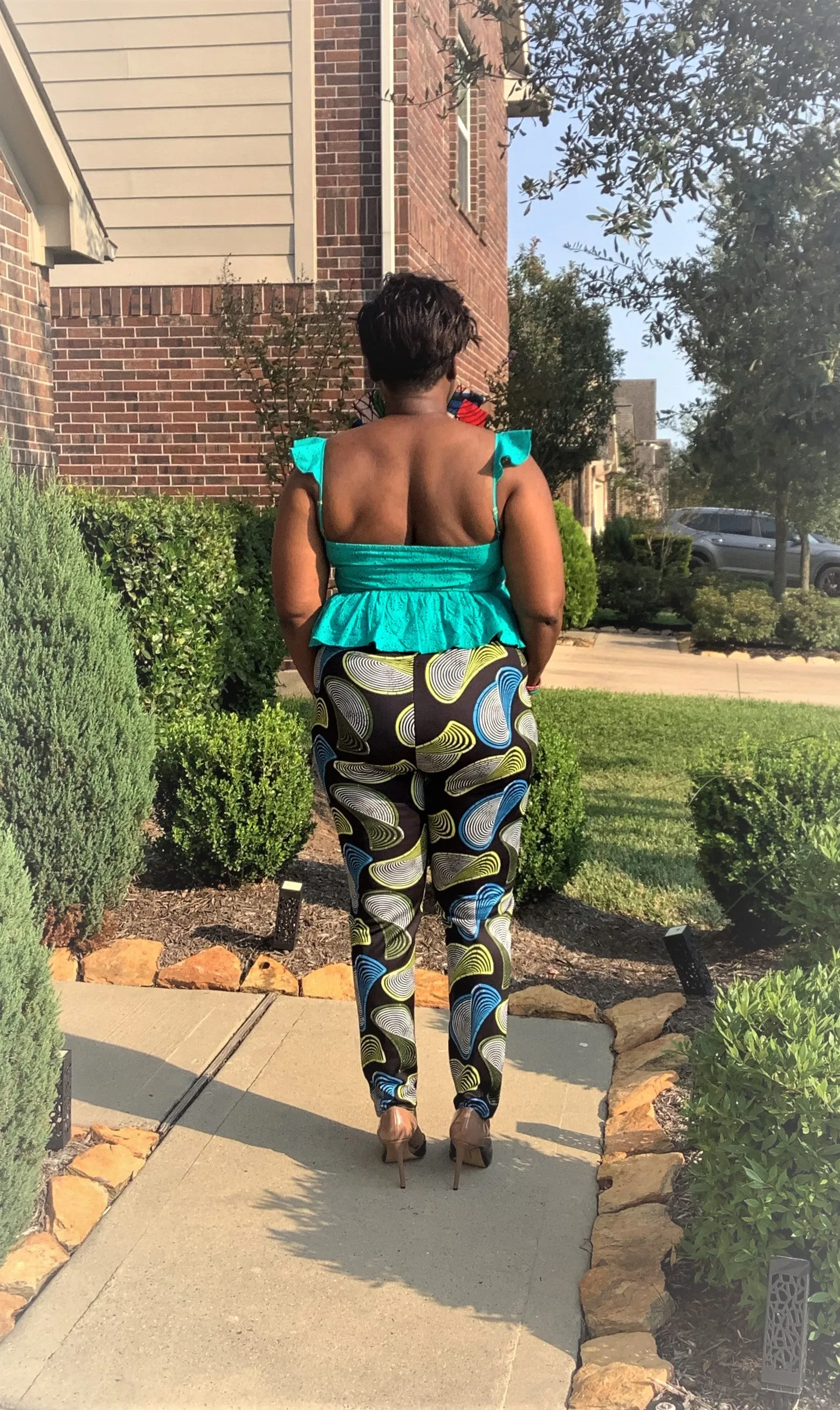 African Style: African print jeggings