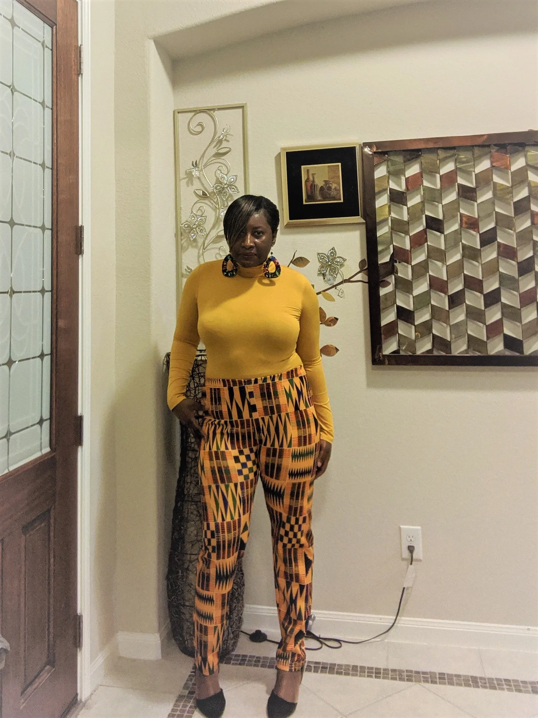 African Style: African print jeggings