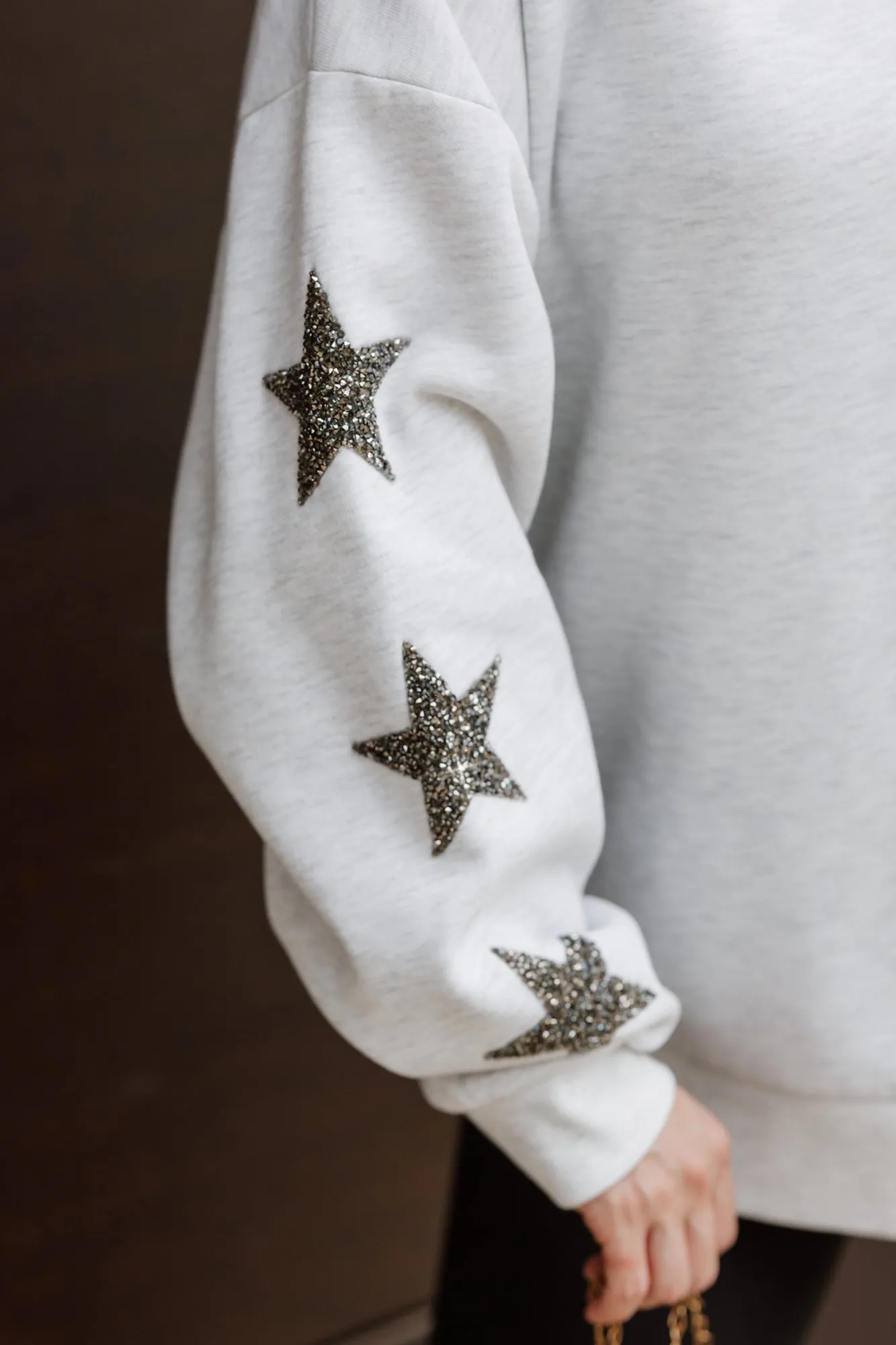 ARIZONA CARDINALS READY FOR IT EMBELLISHED STAR SLEEVE CREWNECK PULLOVER