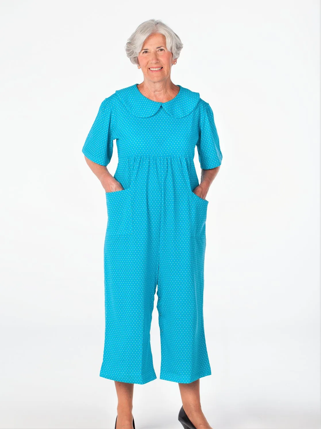 Back-Zip Culotte Jumpsuit
