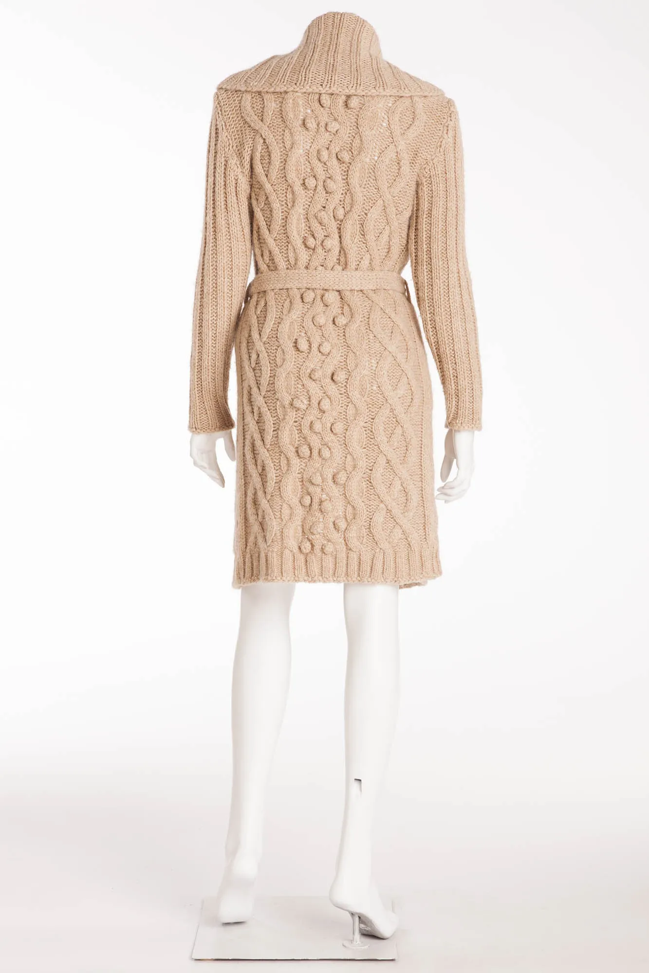 Blumarine - Beige Knit Cashmere Sleeve Sweater - IT 40