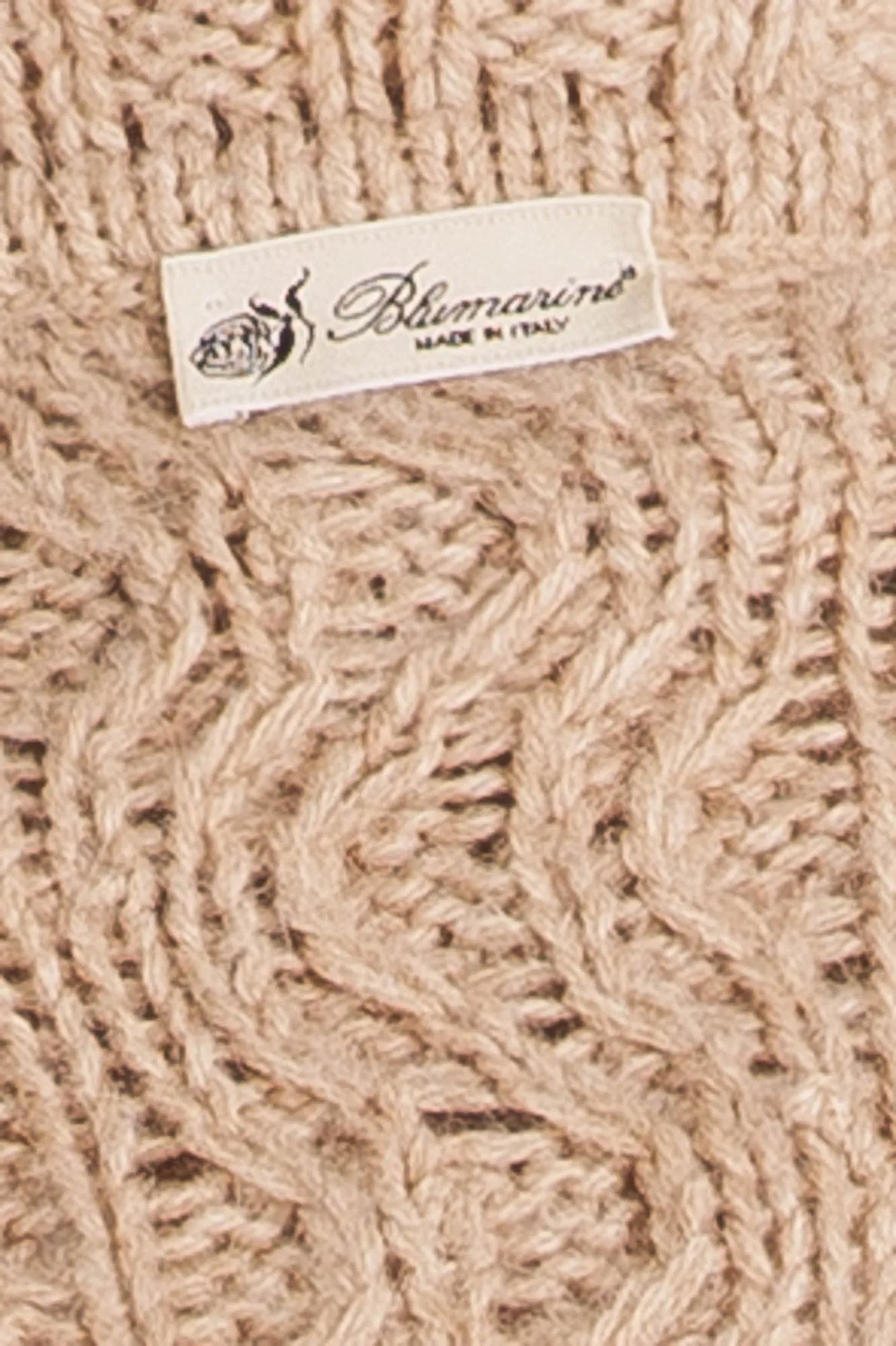 Blumarine - Beige Knit Cashmere Sleeve Sweater - IT 40