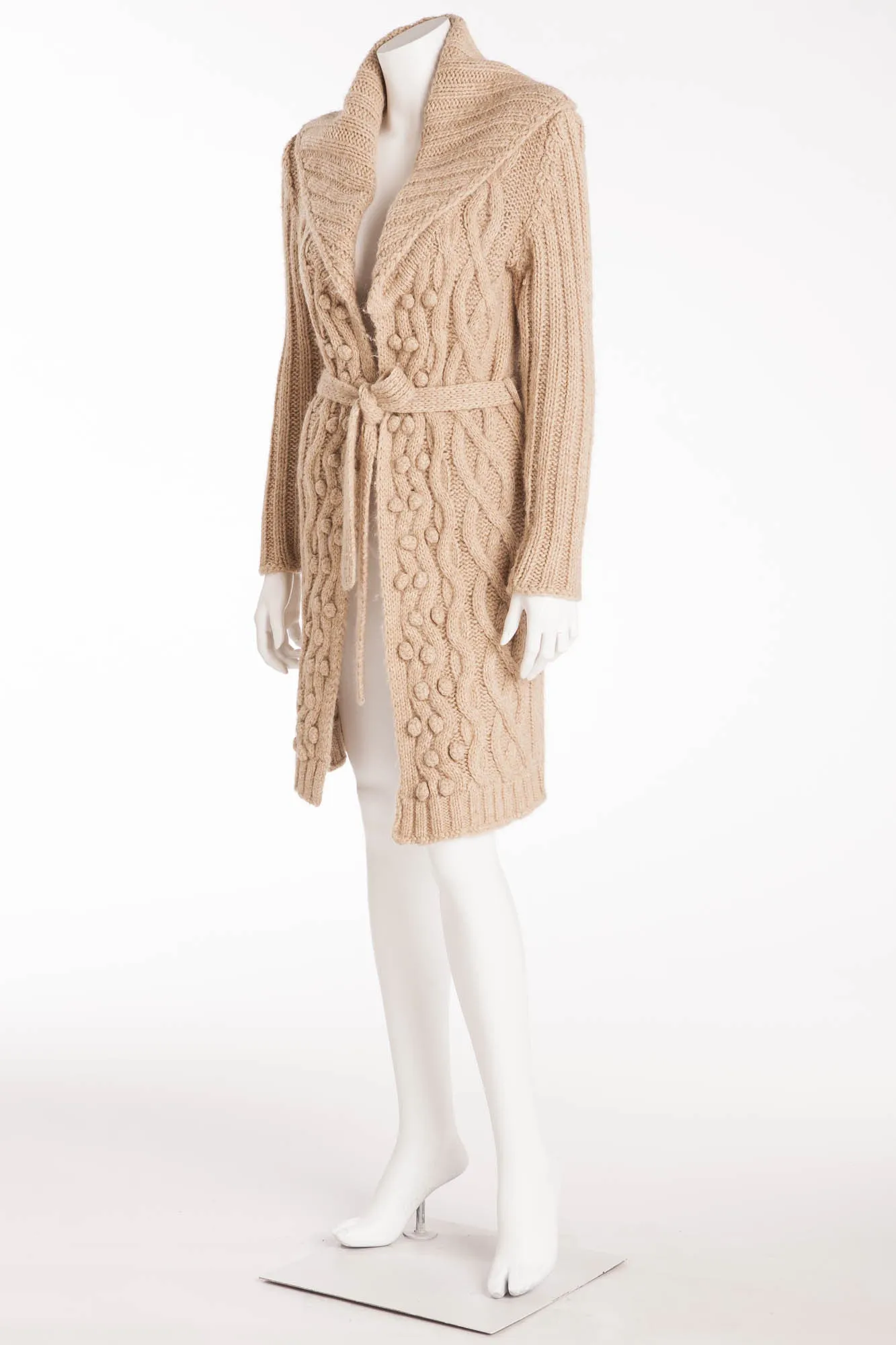 Blumarine - Beige Knit Cashmere Sleeve Sweater - IT 40