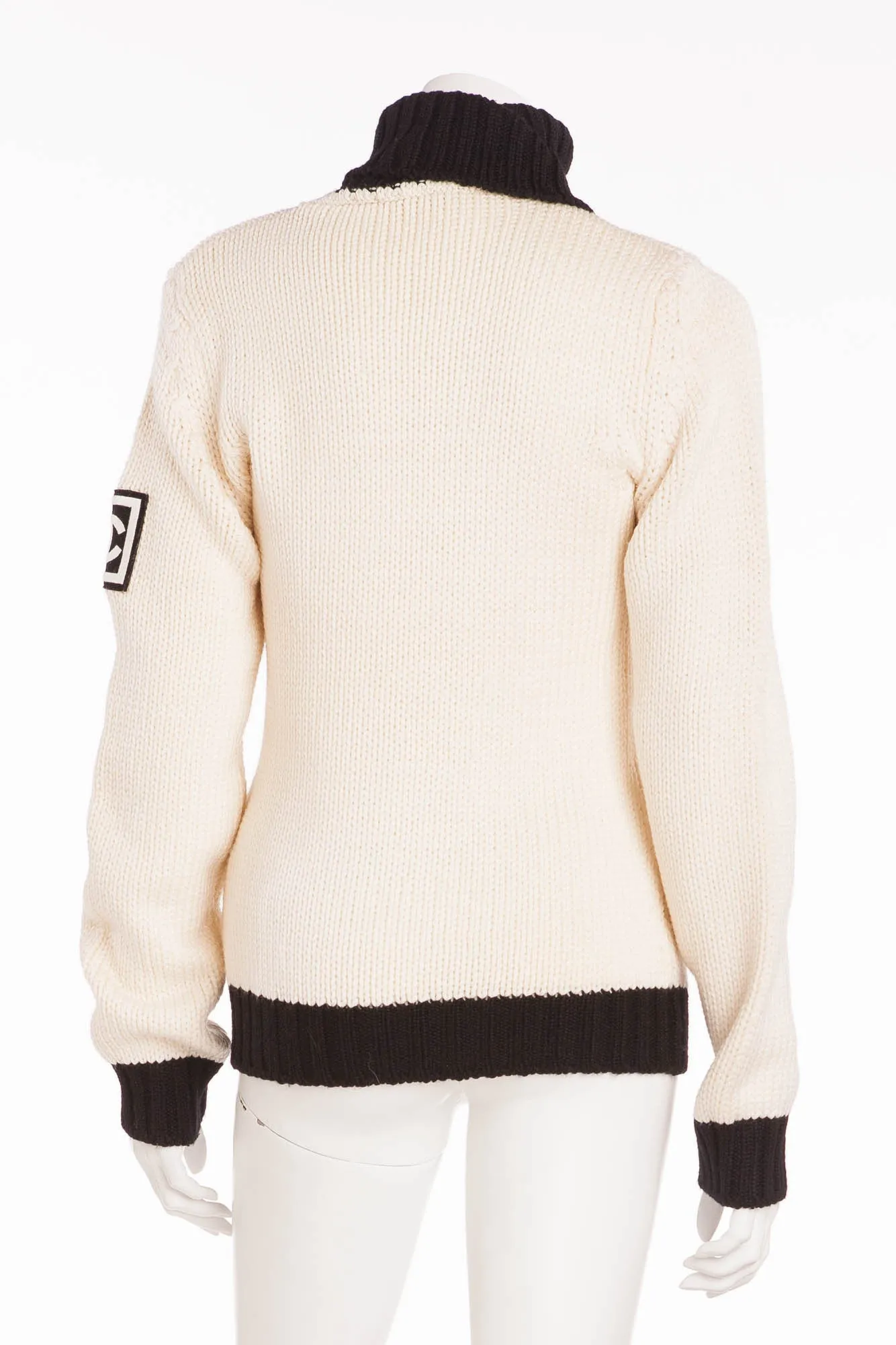 Chanel - Knitted White & Black Sweater - FR 40