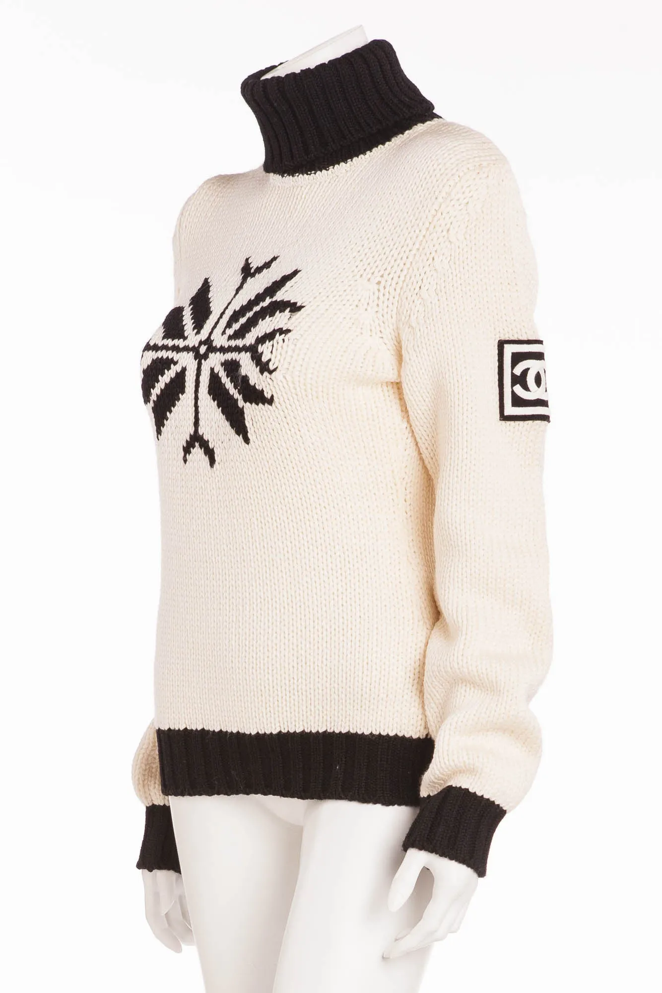 Chanel - Knitted White & Black Sweater - FR 40