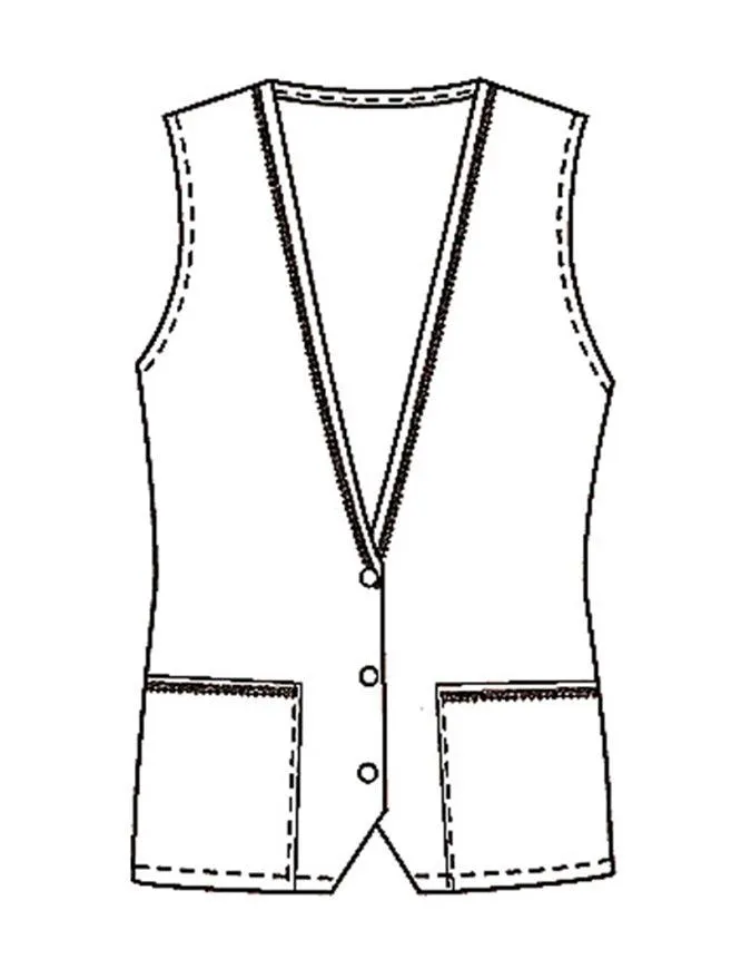 Cherokee Women's Two Pocket Button Front Medical Vest