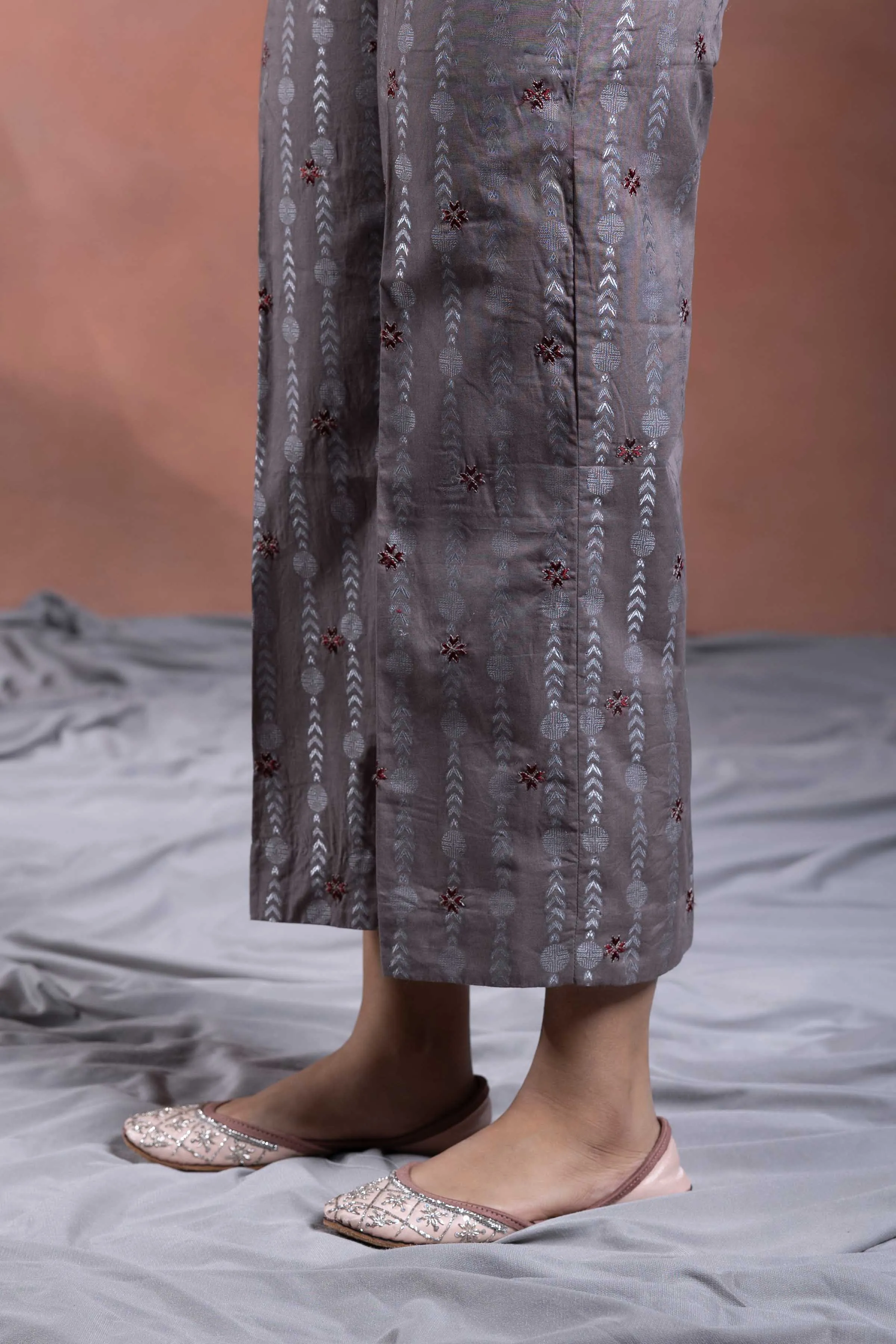 Embroidered Jacquard Culottes