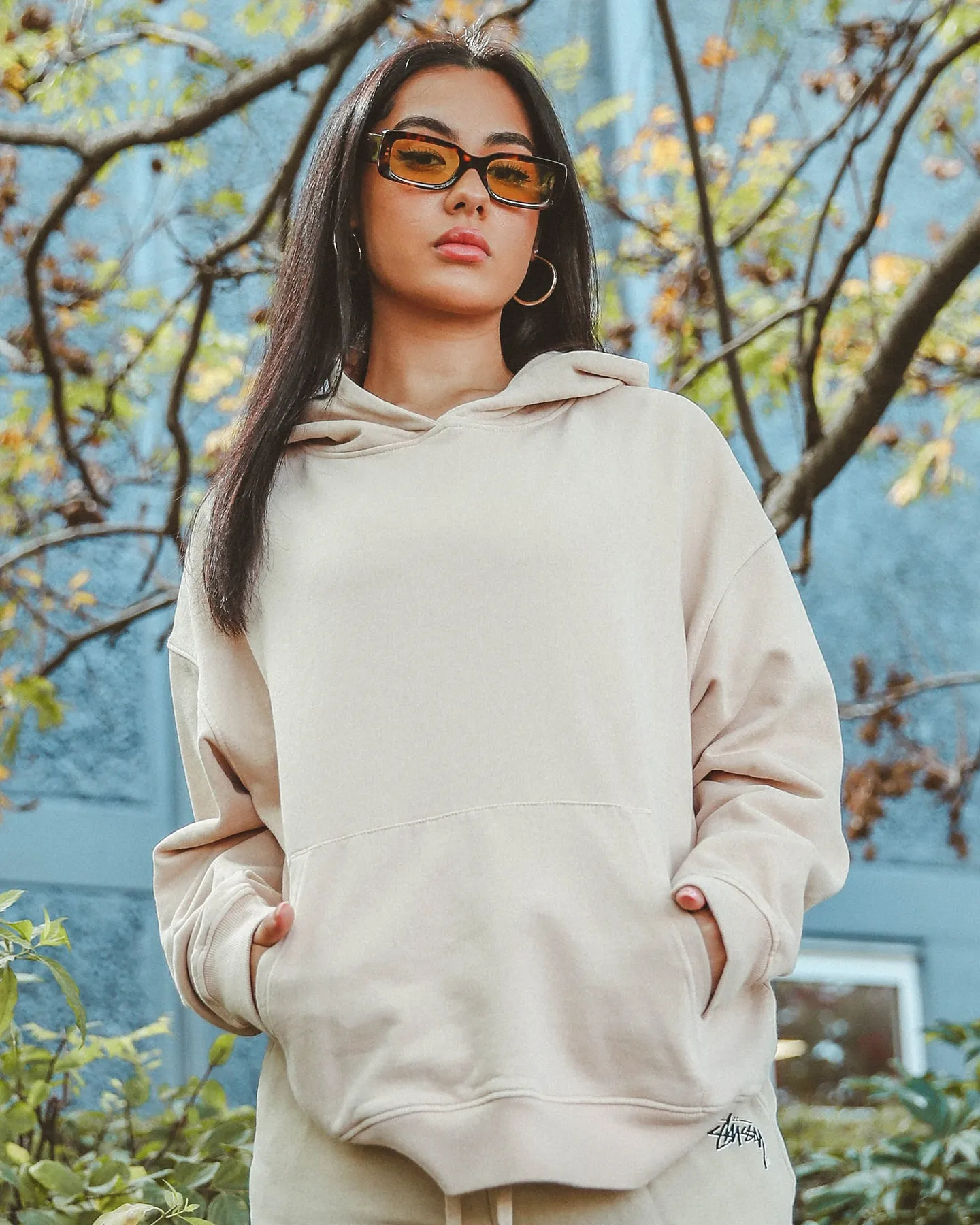 EN ES Women's Vintage Wash Hoodie Bone