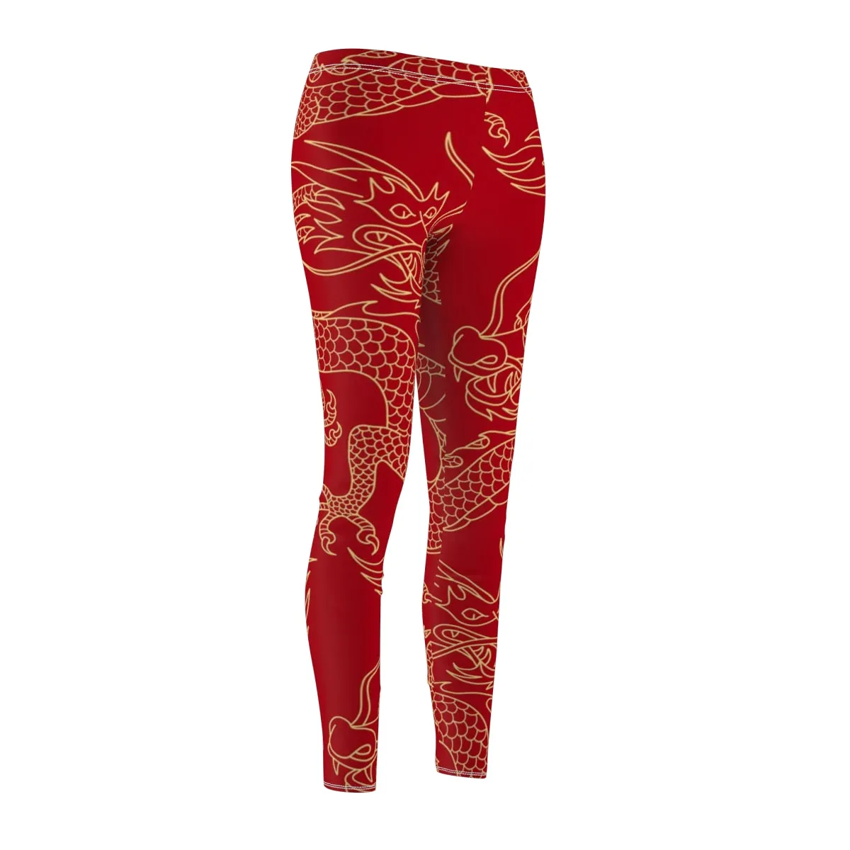 Gold & Red Dragon Women's Leggings