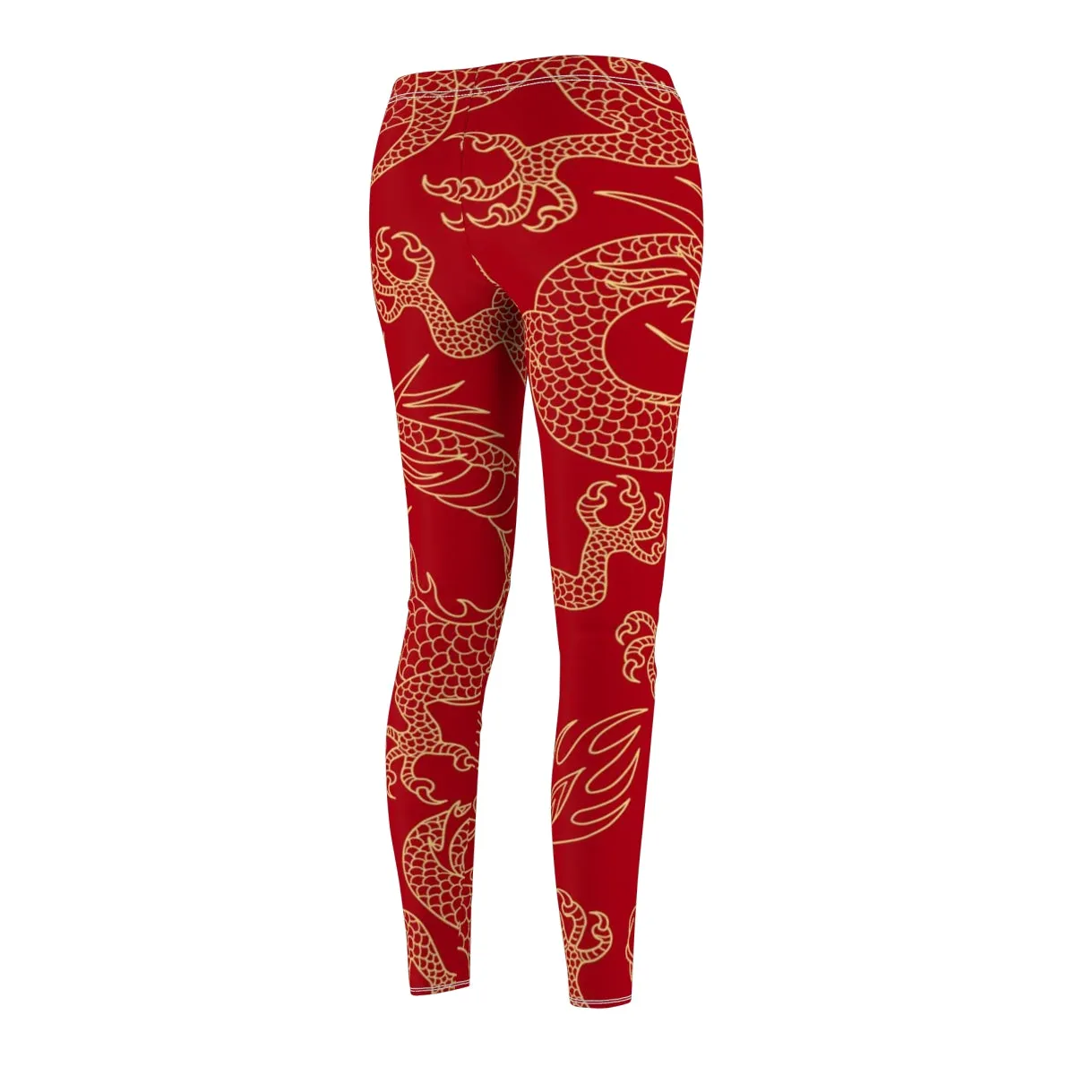 Gold & Red Dragon Women's Leggings