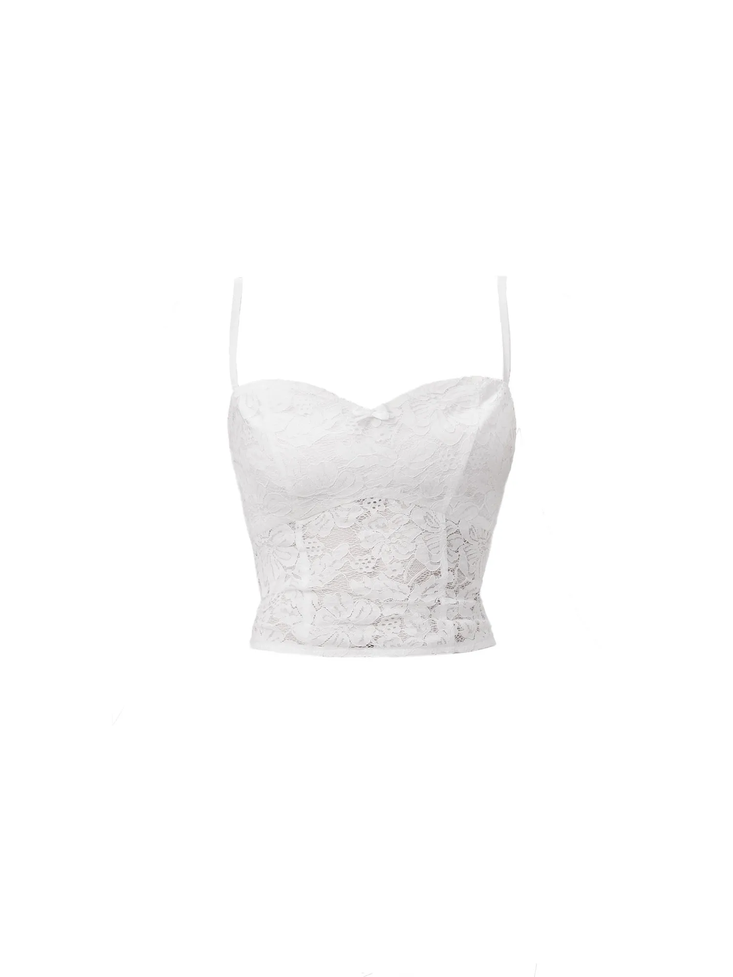 Hollow Lace Camisole＆ Embroidered Shirt & Layered Frill Culottes