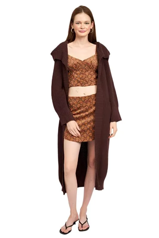 Lapel Corrar Maxi Cardigan