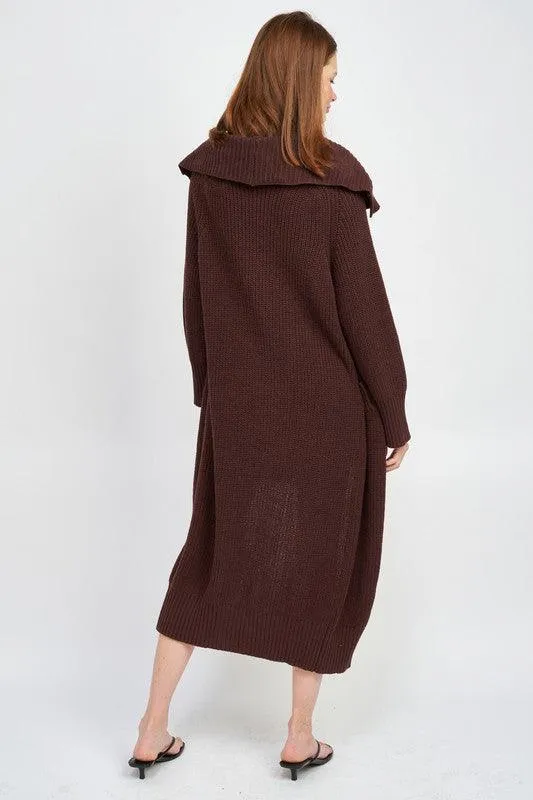 Lapel Corrar Maxi Cardigan