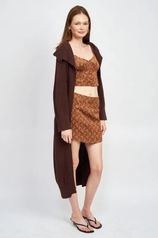 Lapel Corrar Maxi Cardigan