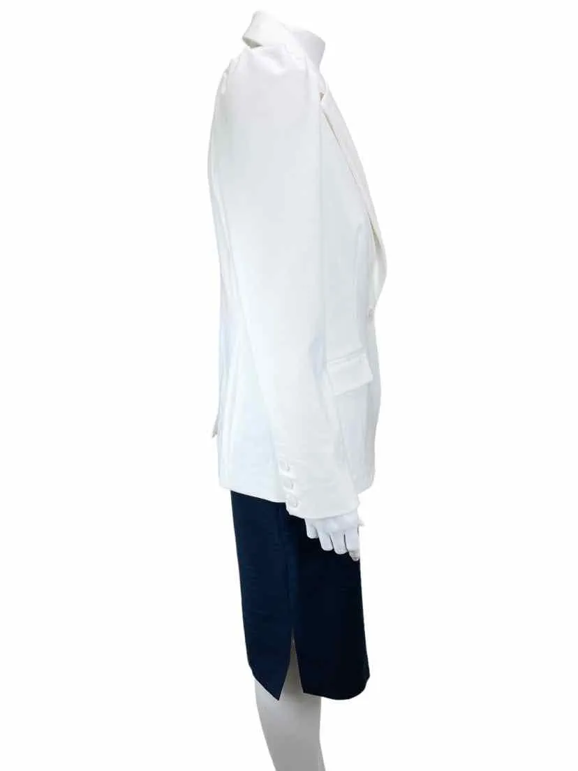 Lucy Paris, Women's Ponte Knit Blazer, Off-White, Size M (EU40)