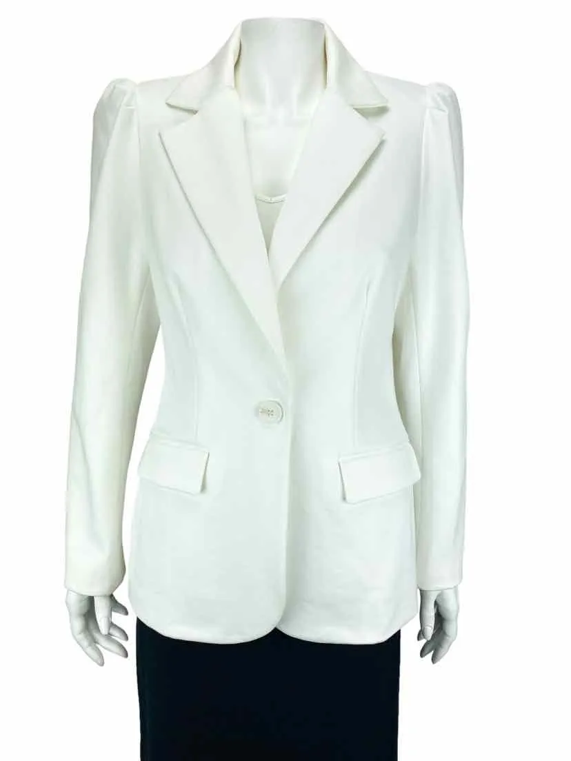 Lucy Paris, Women's Ponte Knit Blazer, Off-White, Size M (EU40)