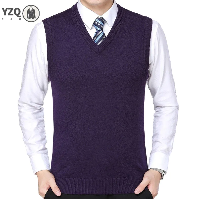 Men's Warm Casual Sweater Vest - Autumn Essential
