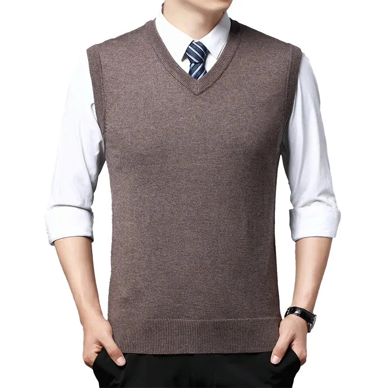 Men's Warm Casual Sweater Vest - Autumn Essential