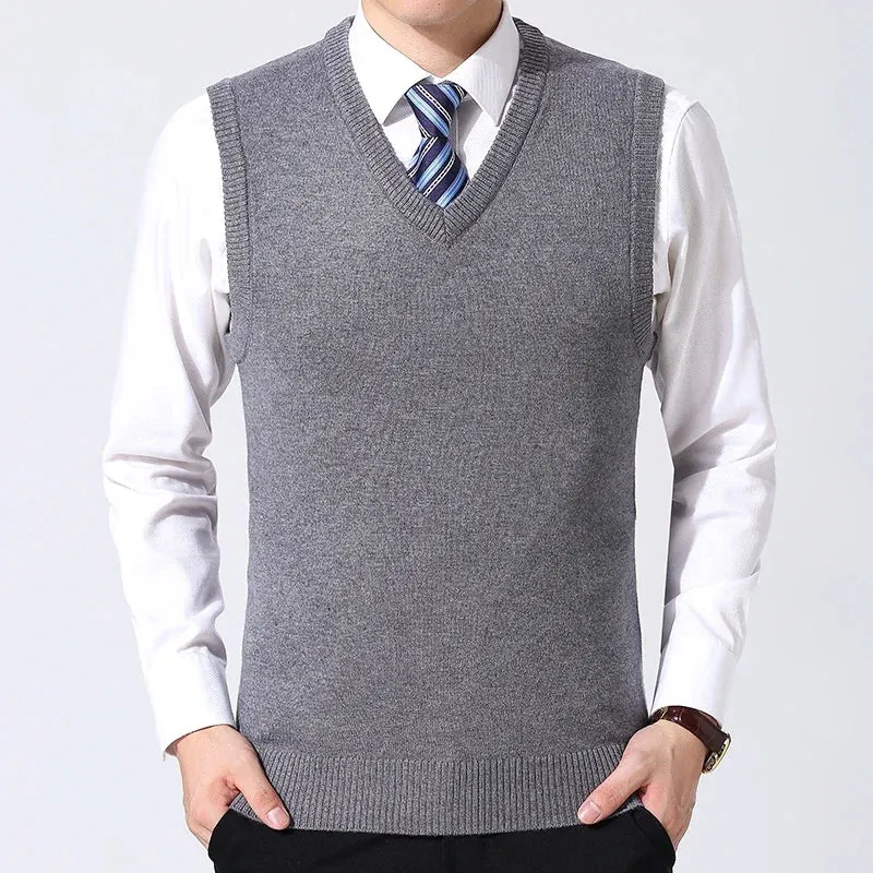 Men's Warm Casual Sweater Vest - Autumn Essential