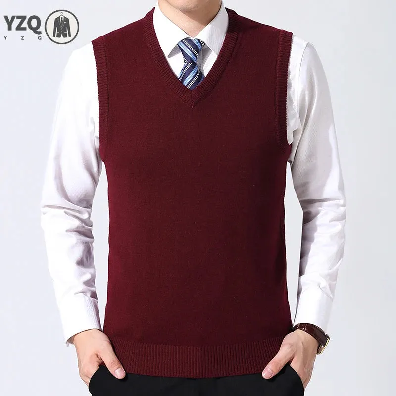Men's Warm Casual Sweater Vest - Autumn Essential
