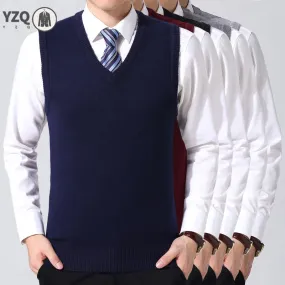 Men's Warm Casual Sweater Vest - Autumn Essential