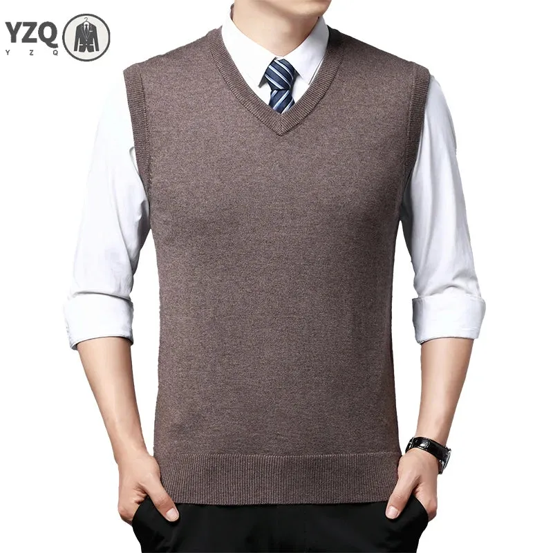 Men's Warm Casual Sweater Vest - Autumn Essential