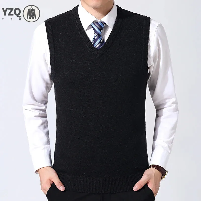 Men's Warm Casual Sweater Vest - Autumn Essential