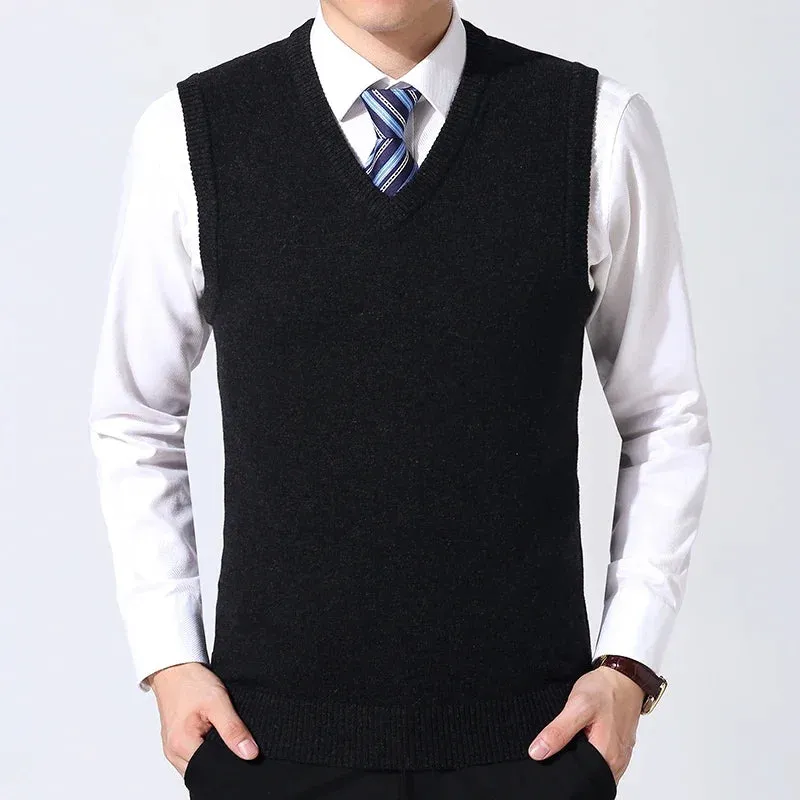 Men's Warm Casual Sweater Vest - Autumn Essential