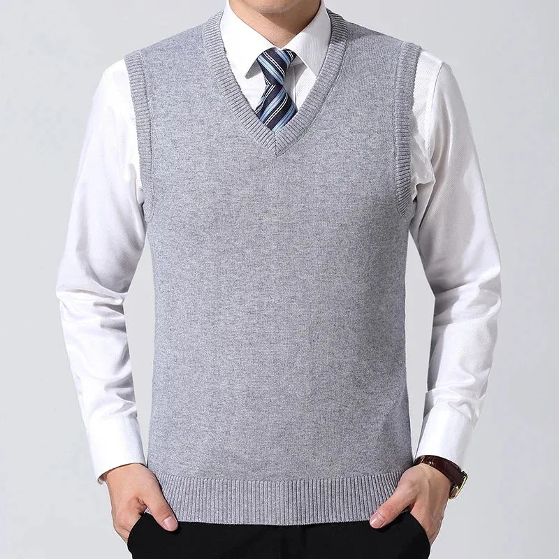 Men's Warm Casual Sweater Vest - Autumn Essential
