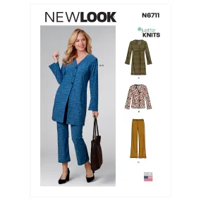 New Look Sewing Pattern N6711 - Misses' Cardigans and Pants