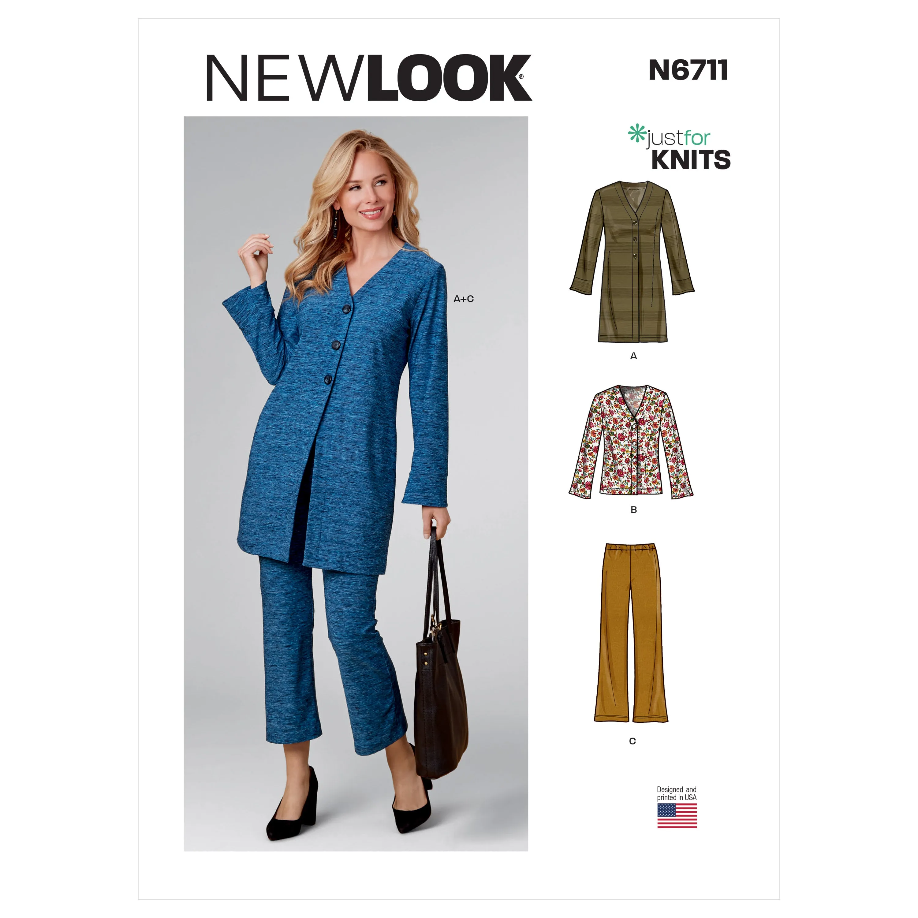 New Look Sewing Pattern N6711 - Misses' Cardigans and Pants