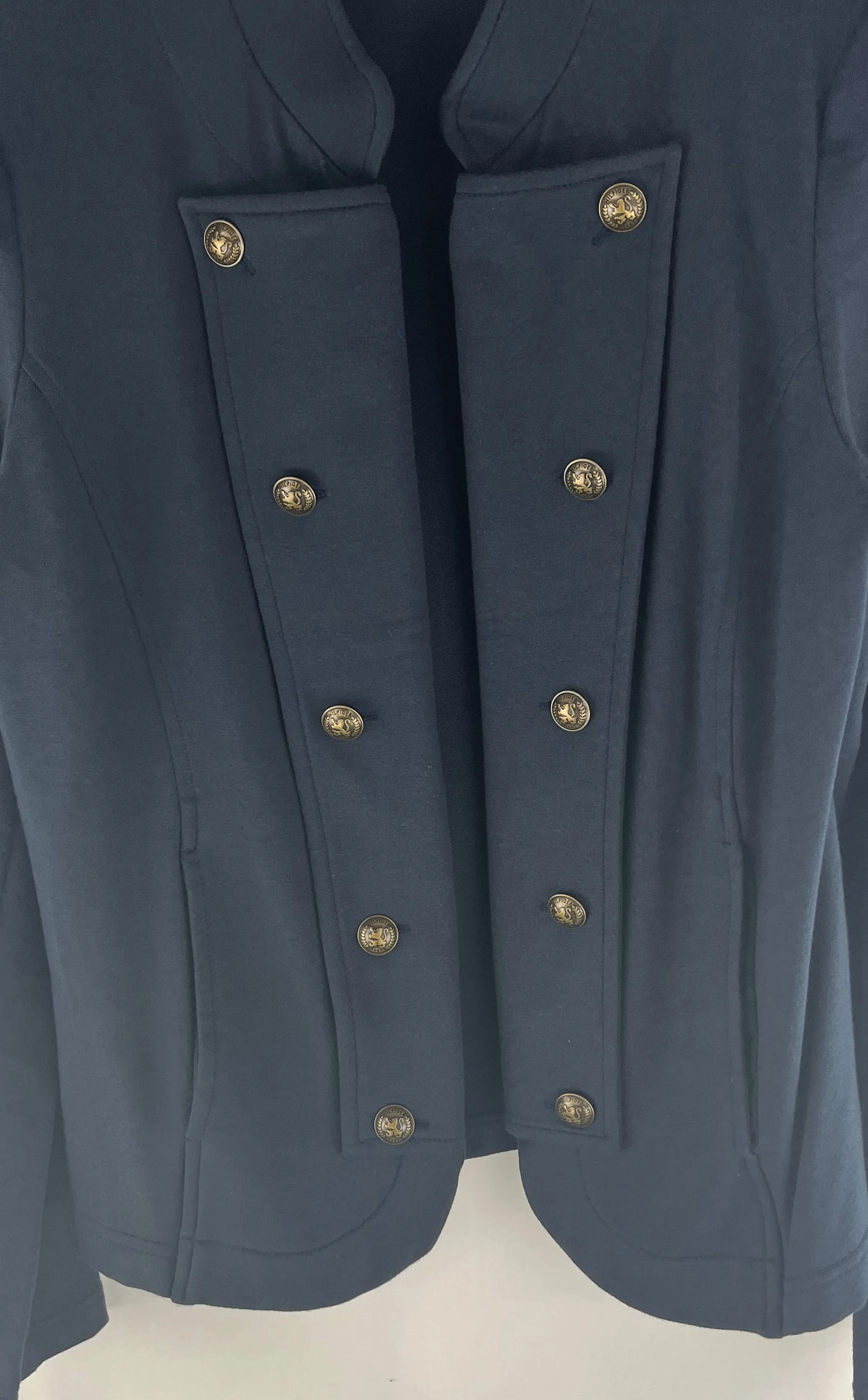 Tommy Hilfiger Women's Navy Military Band Sky Captain Jacket Size M