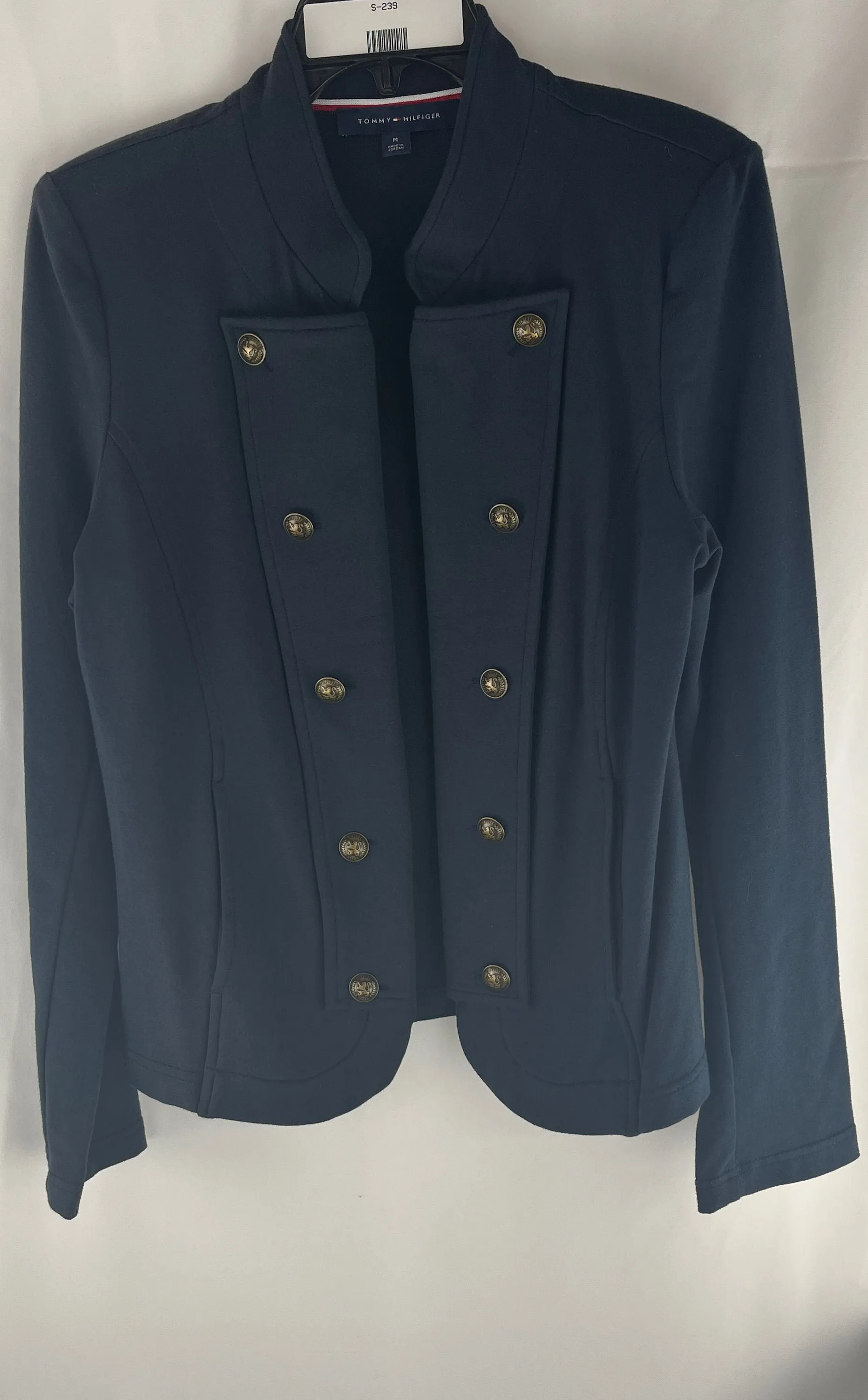 Tommy Hilfiger Women's Navy Military Band Sky Captain Jacket Size M