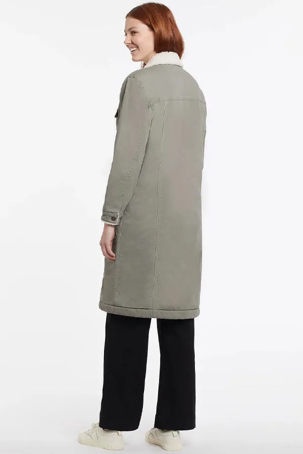 Tribal Long Shacket with Sherpa Lining