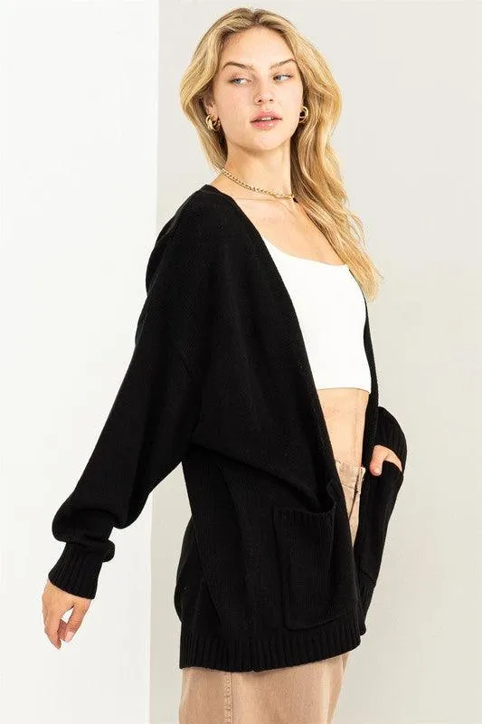 True Story Open Front Cardigan Sweater