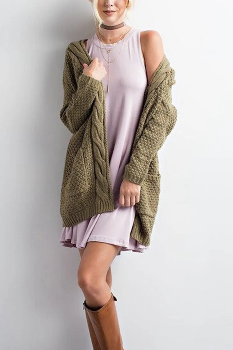 VenusFox Long Long Sleeve Knitted Sweater Cardigans