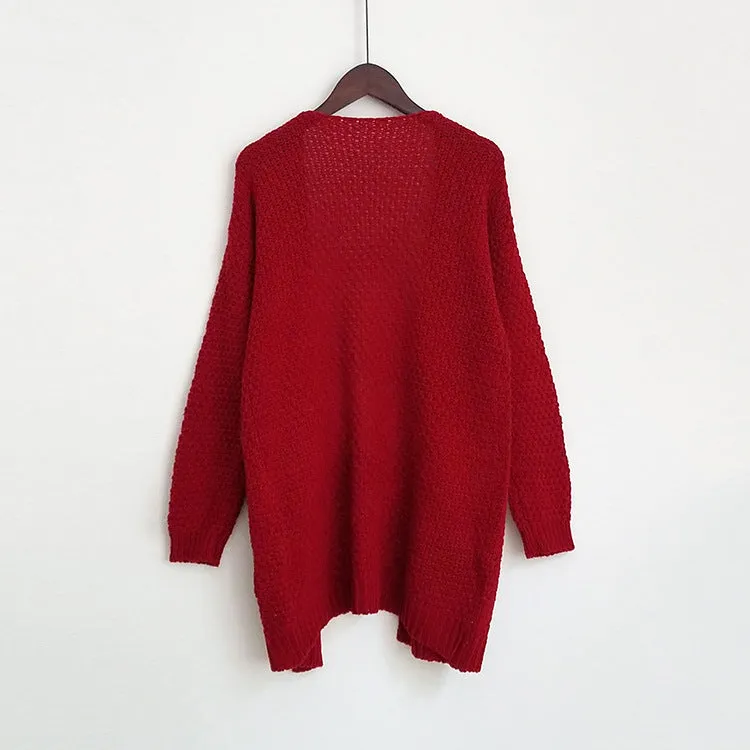 VenusFox Long Long Sleeve Knitted Sweater Cardigans