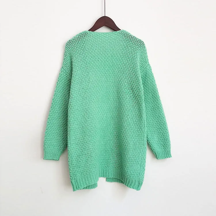 VenusFox Long Long Sleeve Knitted Sweater Cardigans