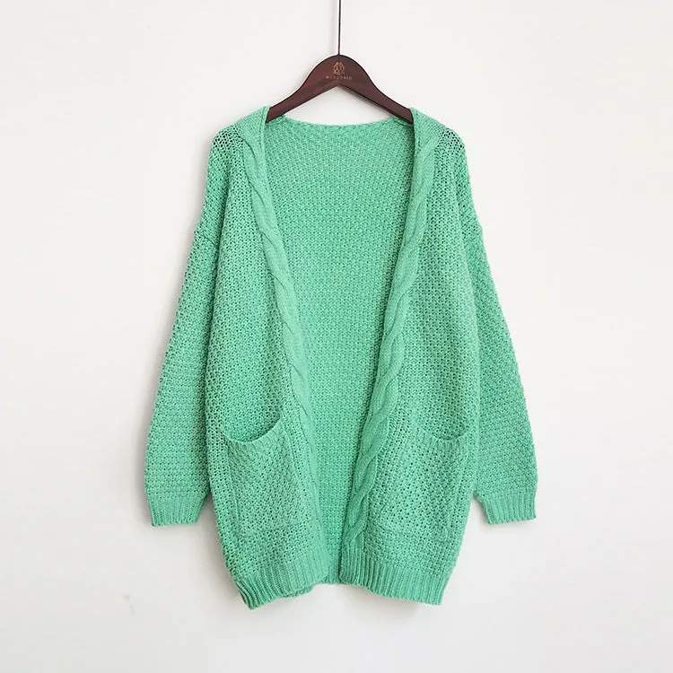 VenusFox Long Long Sleeve Knitted Sweater Cardigans