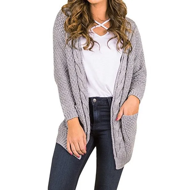 VenusFox Long Long Sleeve Knitted Sweater Cardigans